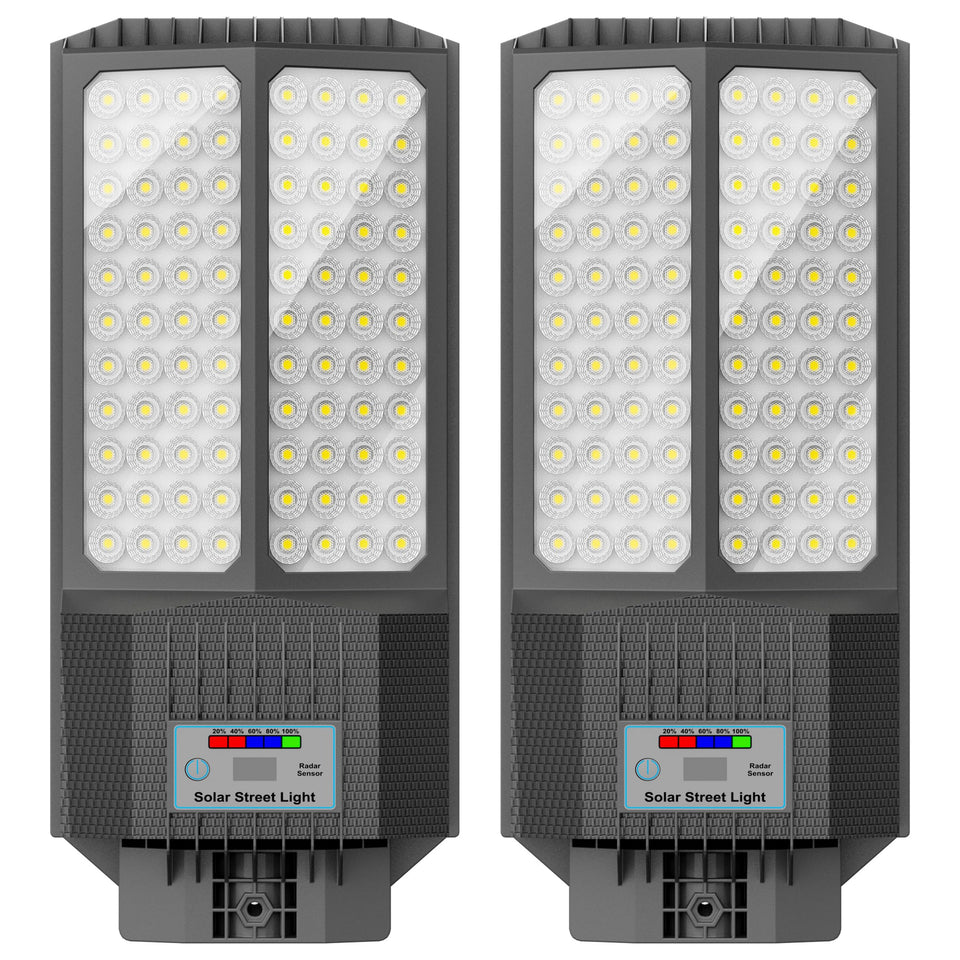 Jadisi solar street light with convex lens brightness for even illumination along pathways