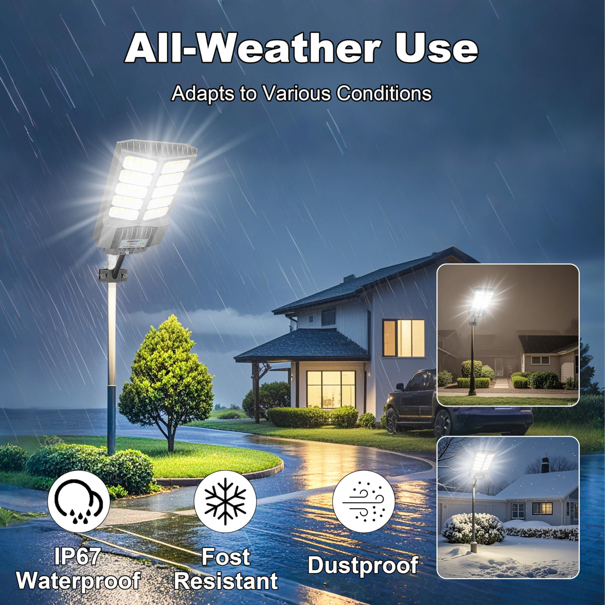 Jadisi dusk-to-dawn operation provides consistent overnight lighting.