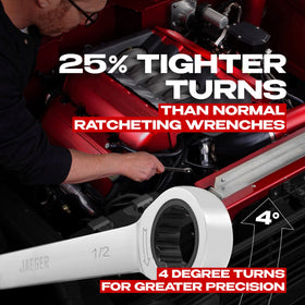 Jaeger open-end wrenches laid out for versatile gripping options.