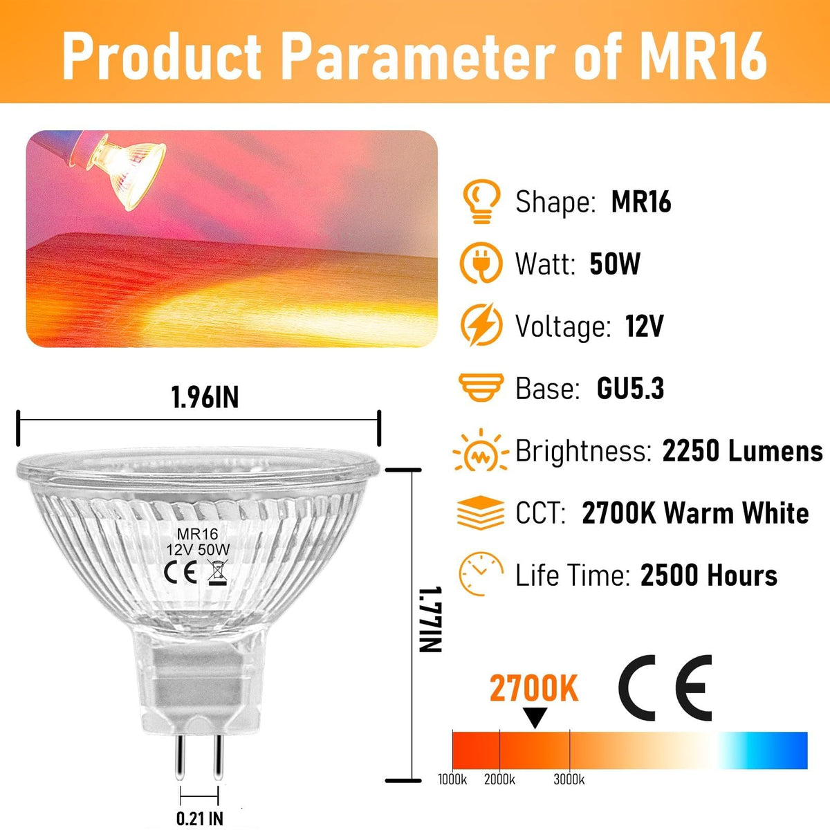 Jaenmsa MR16 instant-on bulb delivers full brightness without warm-up