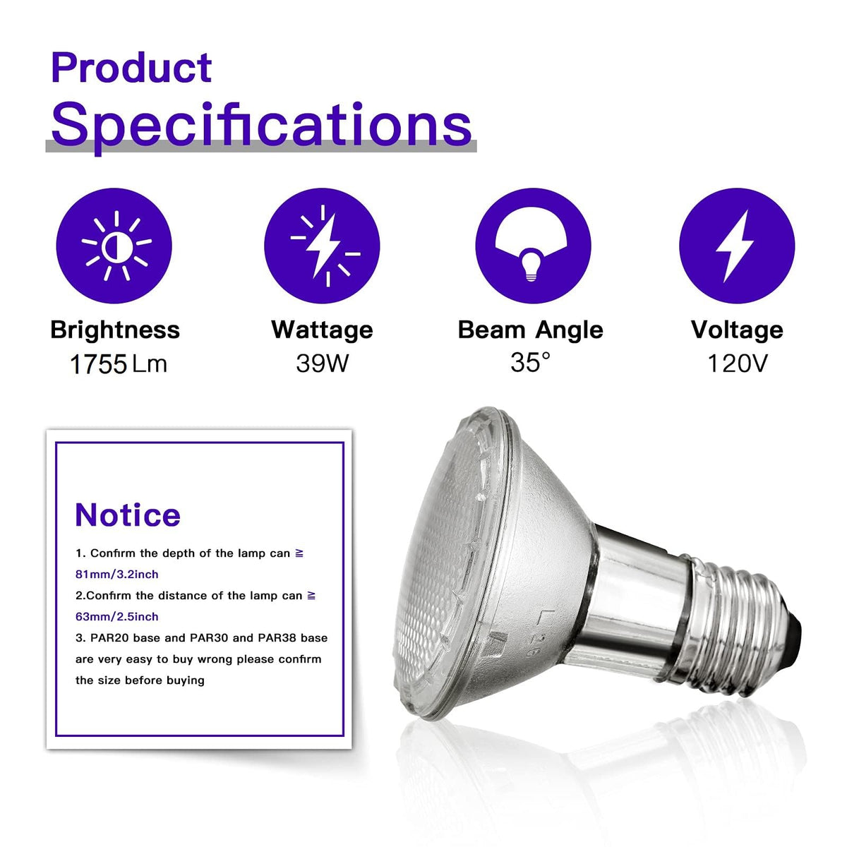Jaenmsa PAR20 hood range lighting, compact and efficient.