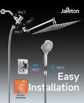 Jafeton easy installation with standard 1/2-inch thread compatibility.
