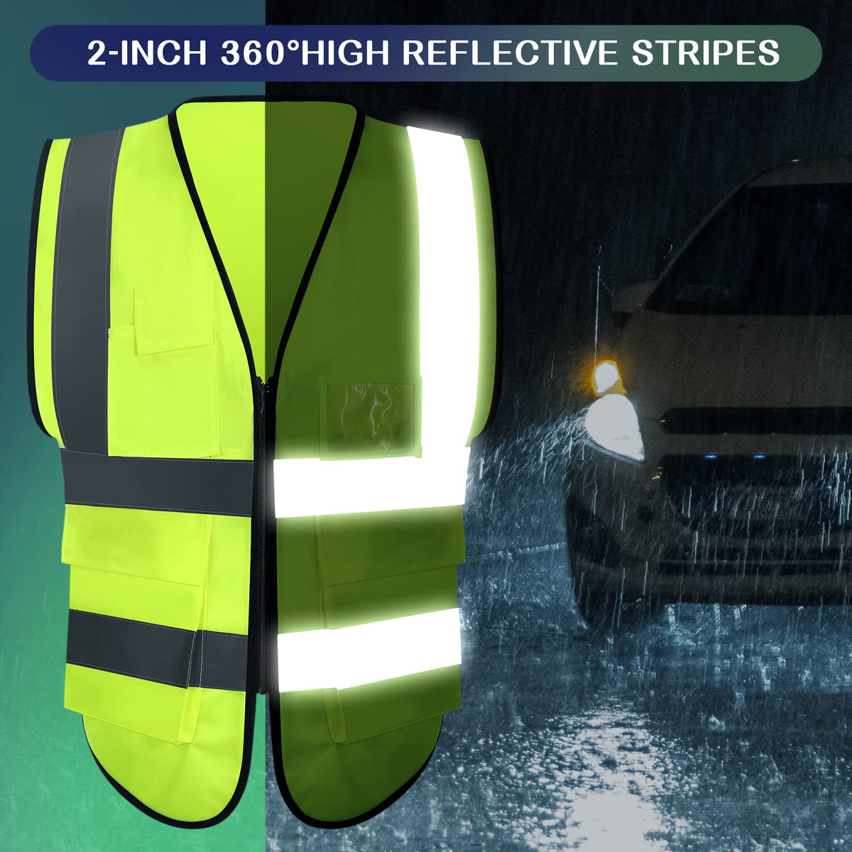 JaGely fluorescent green color option promotes standout visibility in busy environments.
