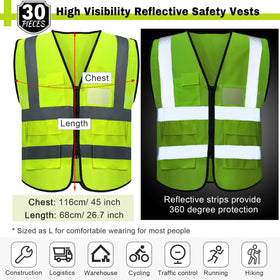 JaGely reflective vest offers 360-degree visibility for low-light work.