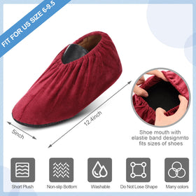JaGely multicolor fabric shoe covers provide breathable comfort for home and office.
