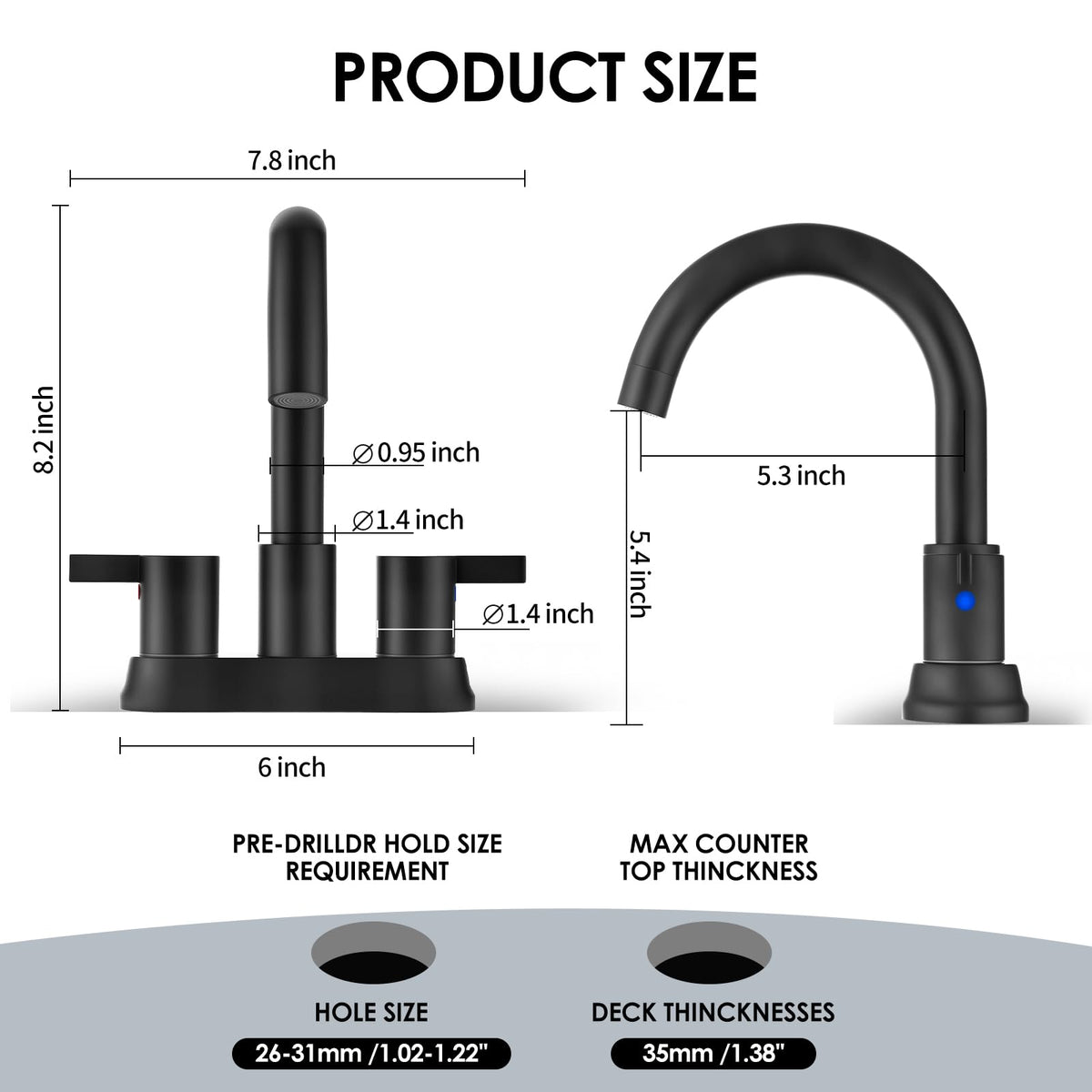 JAKARDA high-arc spout offers generous reach for tasks.