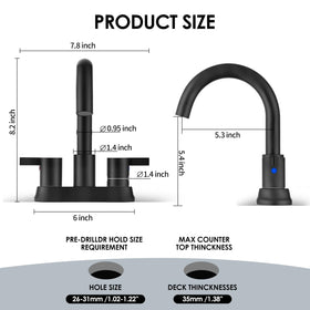 JAKARDA high-arc spout offers generous reach for tasks.