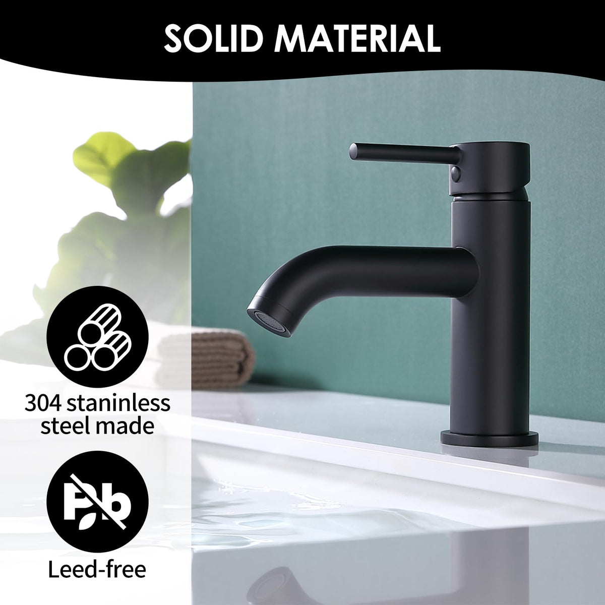 JAKARDA faucet handle demonstrating effortless single-handle operation