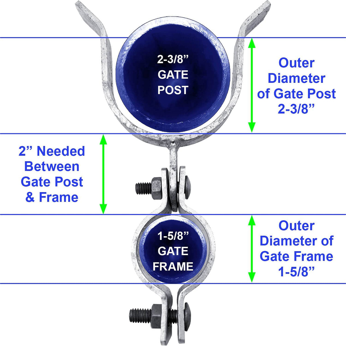 Jake Sales galvanized steel latch close-up shows rust-resistant coating
