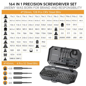 Chrome-vanadium steel bits offer durable, precise repairs.