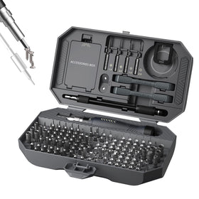 JAKEMY 164-in-1 screwdriver kit with magnetic bits for easy screw pickup.