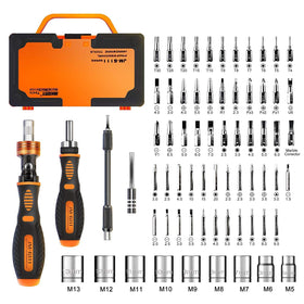 JAKEMY 69-in-1 case with organized bits for quick repairs.