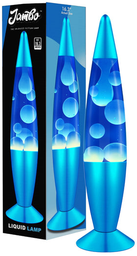JAMBO 16-inch beautiful lamp shows blue wax flow for calming ambience