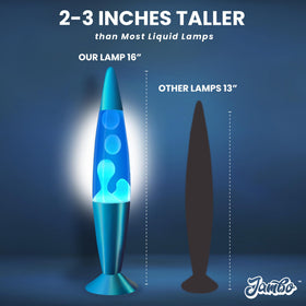JAMBO 16-inch blue liquid lamp versatile nightstand centerpiece