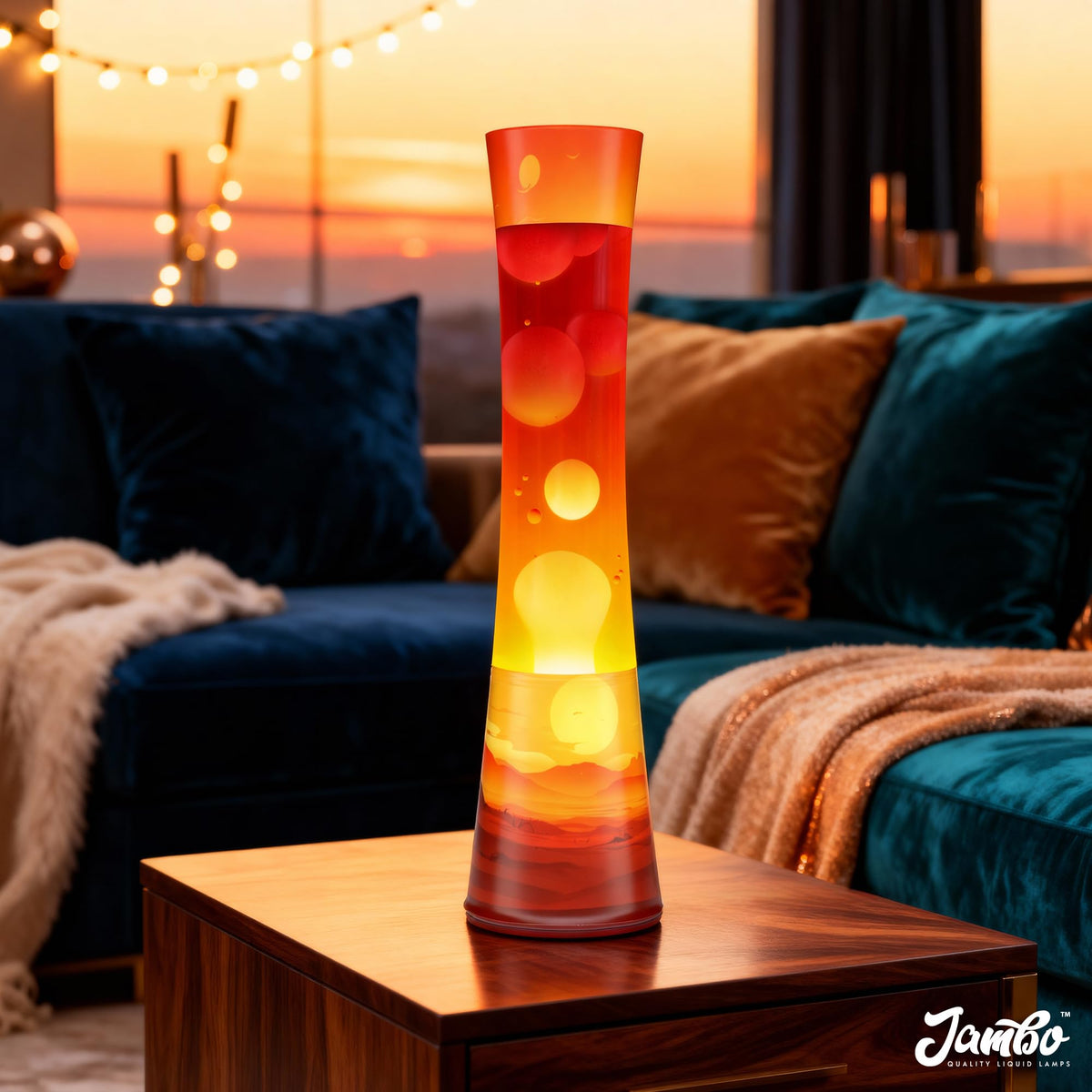 JAMBO bedroom decor statement piece boosts mood lighting.