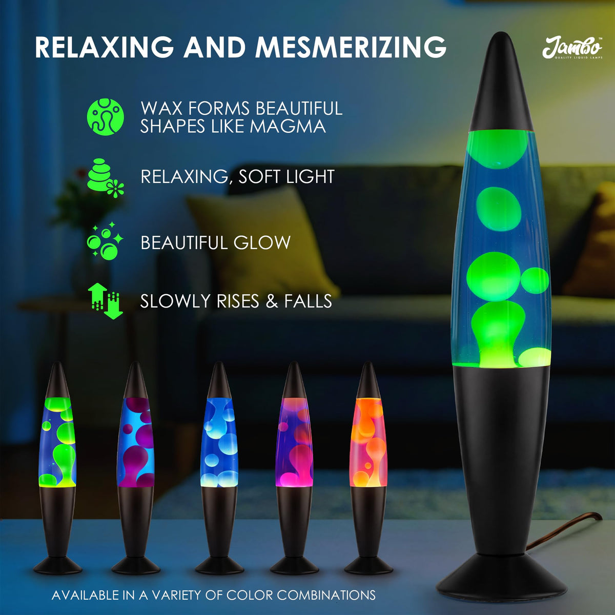JAMBO bedroom relax lamp creates soothing mood with gentle glow.