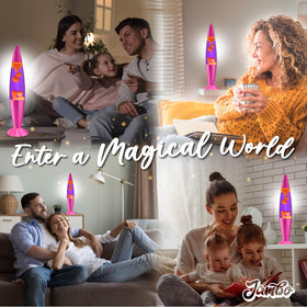 JAMBO liquid lamp ideal for desks or nightstands as relaxing decor.