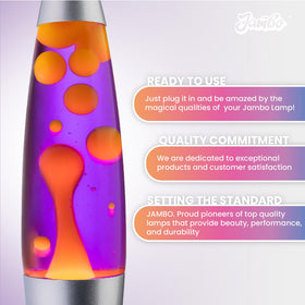 JAMBO Liquid Lamp magma motion provides soothing light for study and focus.