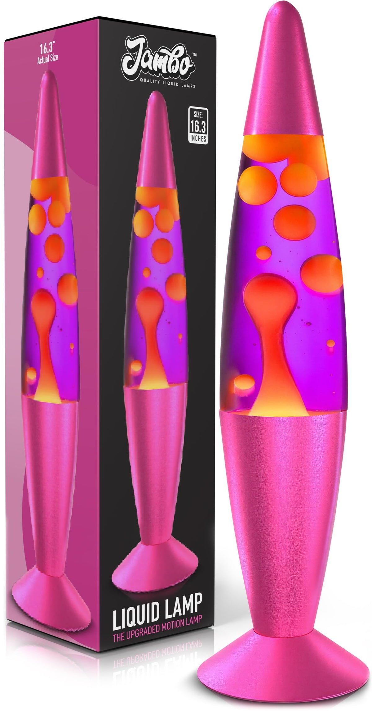 JAMBO liquid lamp purple wax flow delivers a soothing ambient glow for any room.