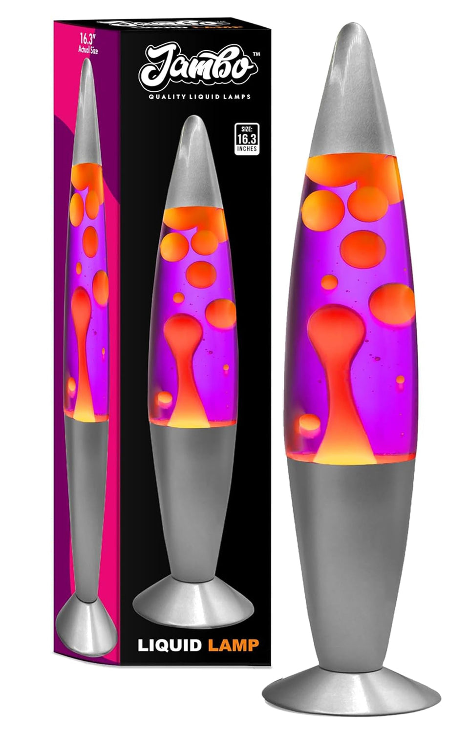 JAMBO Liquid Lamp purple wax motion creates calming ambient glow for any room.