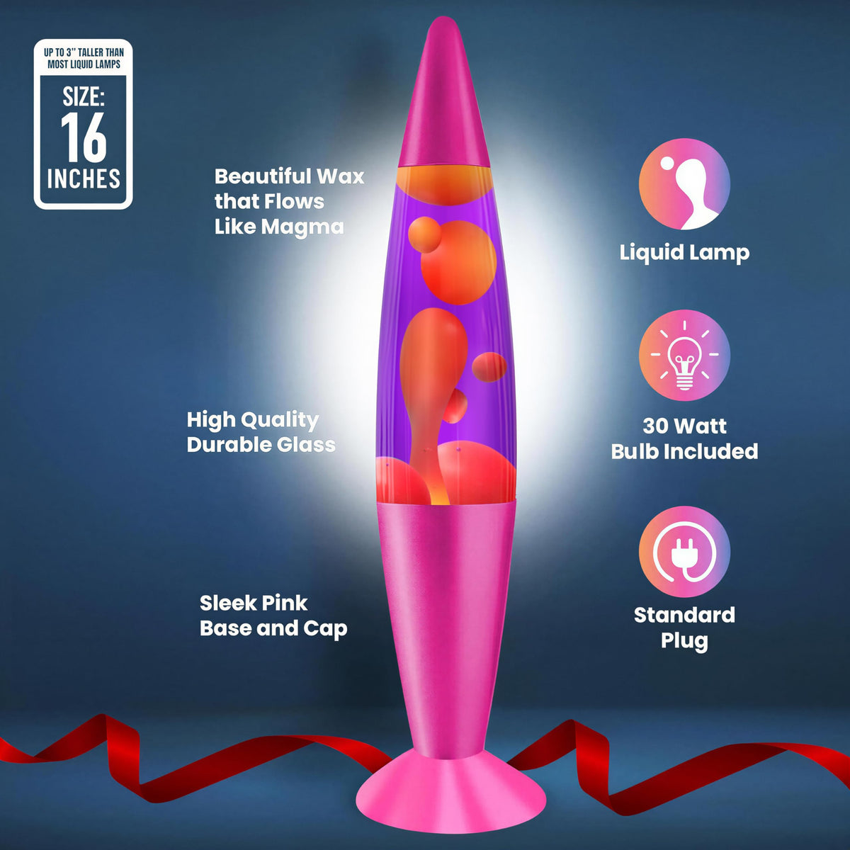 JAMBO liquid lamp soft glow enhances cozy ambiance in any space.