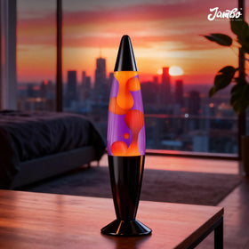 JAMBO liquid lamp yellow orange wax glow adds cozy ambiance.