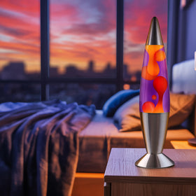 JAMBO Liquid Lamp yellow wax flow highlights relaxing color shift for cozy evenings.