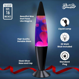 JAMBO magma light blue wax flow creates a mesmerizing glow in the lamp