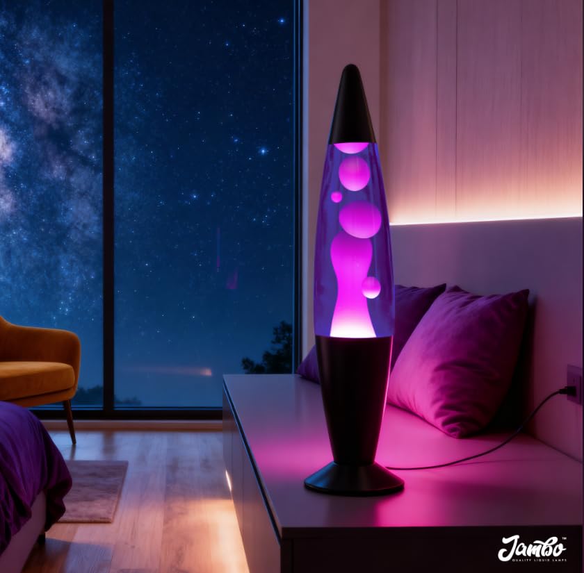 JAMBO lamp’s sleek black base complements any decor style.