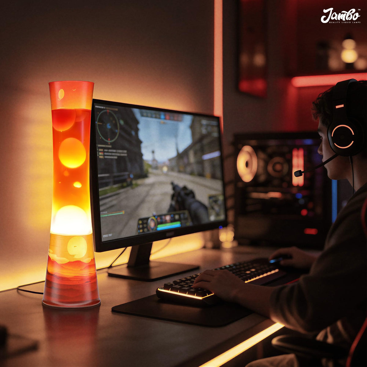 JAMBO night light relaxing movement helps unwind before bed.