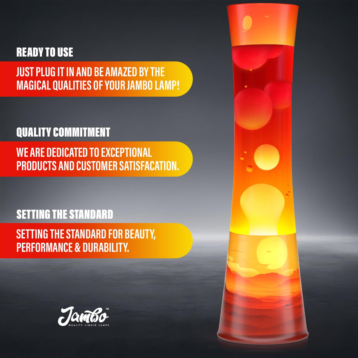 JAMBO sunset decal ambient glow enhances evening relaxation.