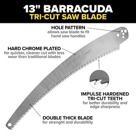 Jameson Barracuda blade with hard chrome plating finish.