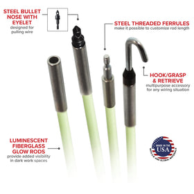 Jameson Glow Fish Rod Kit: hook accessory helps snag cables.