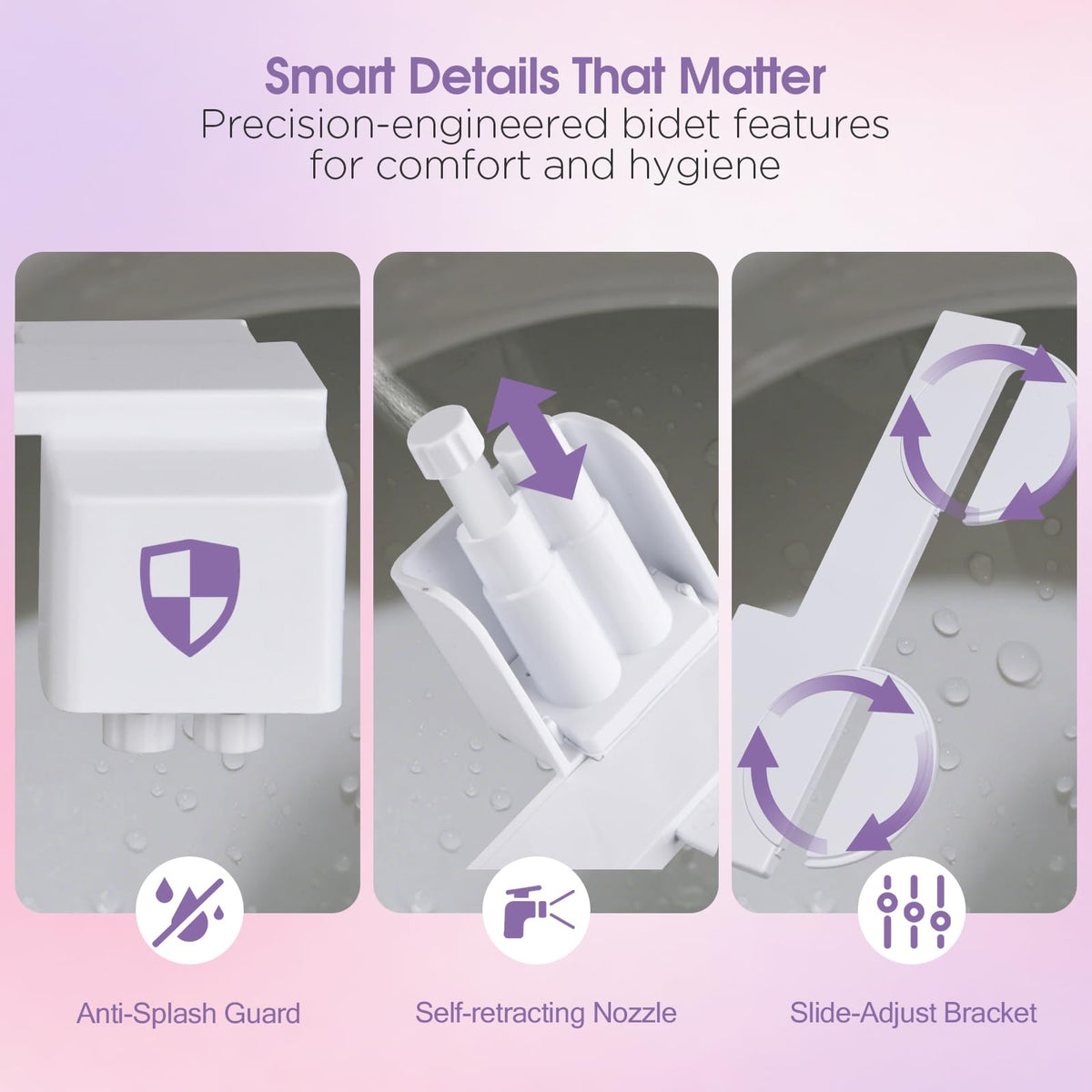 Jamini Ultra-Slim Bidet plug-in module for easy, tool-free installation.