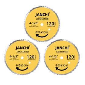 Janchi 3-Pack 120T blade teeth close-up for precise, smooth cuts.