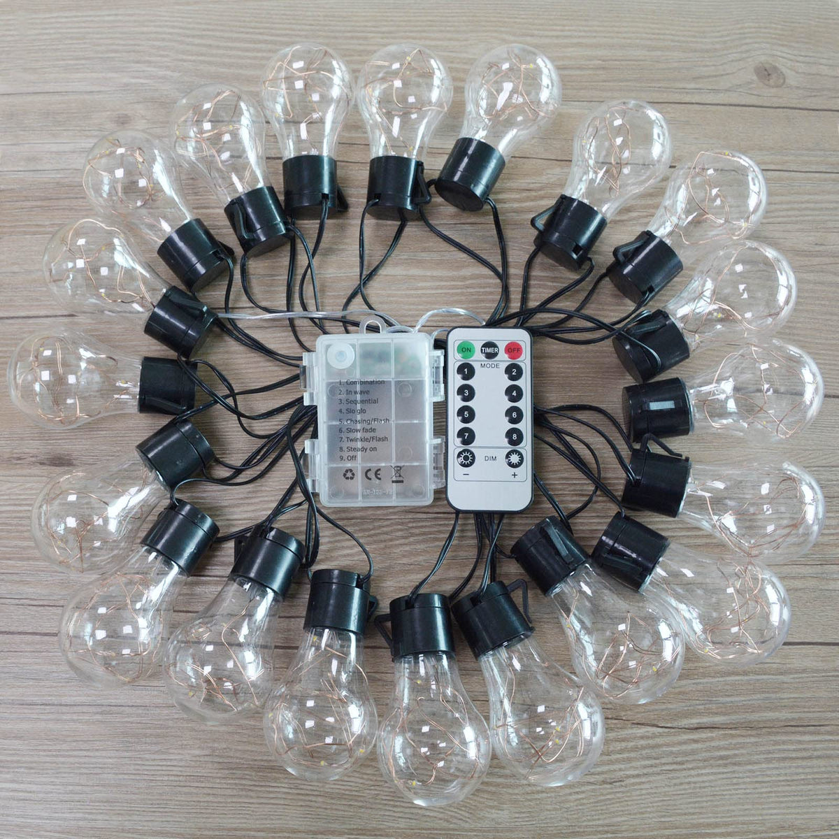 Janchs 25 ft total length string lights ready for balcony or patio decoration
