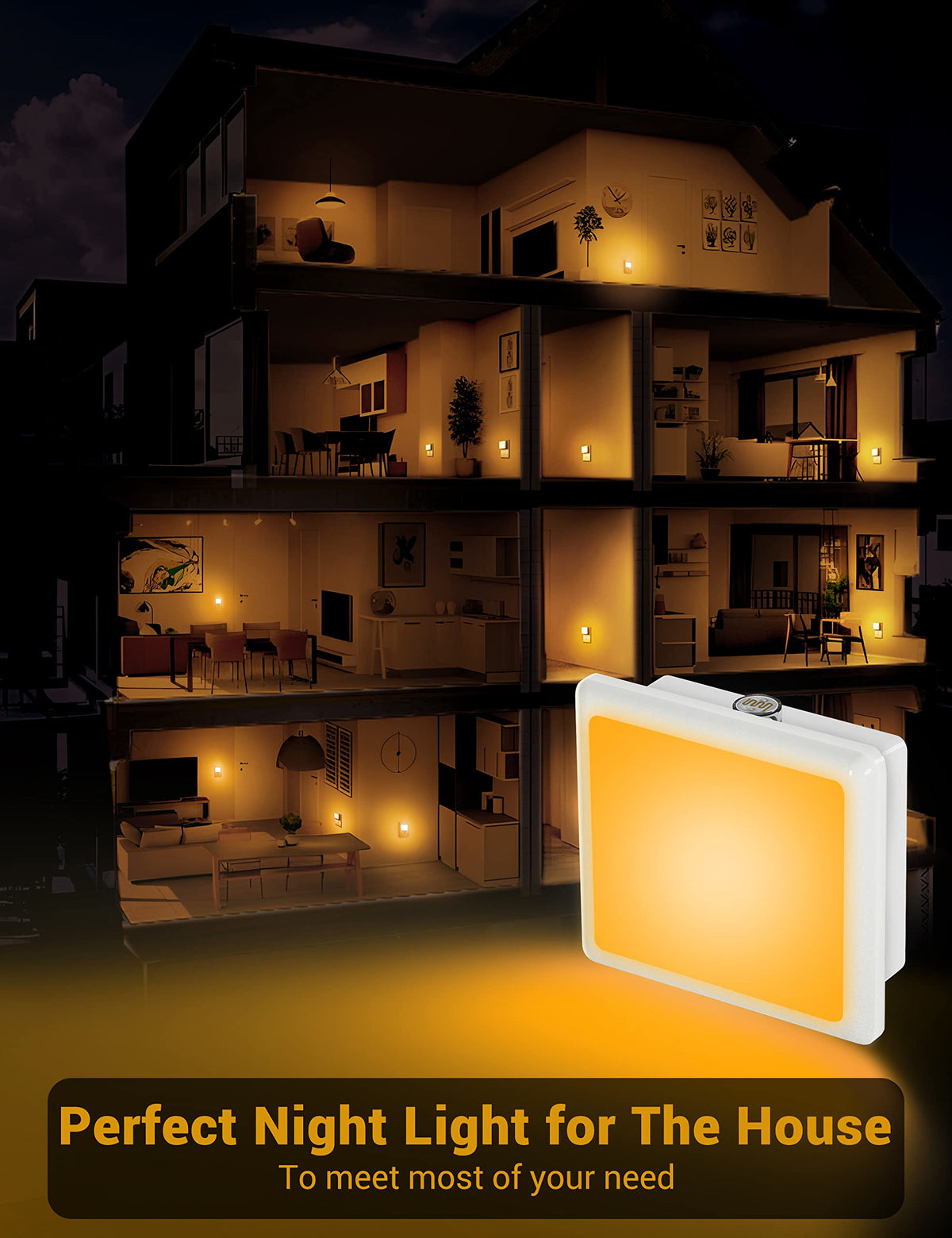 Bathroom or nursery lighting with JandCase amber glow