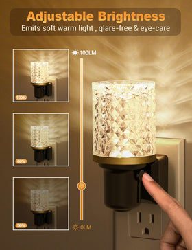 JandCase night light auto sensor turns on in the dark for convenience.