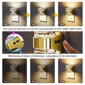 JandCase night light bubble glow side view showing dual-direction illumination