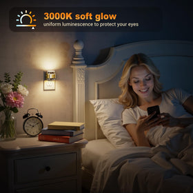 JandCase night light demonstrating three color temperatures for ambiance