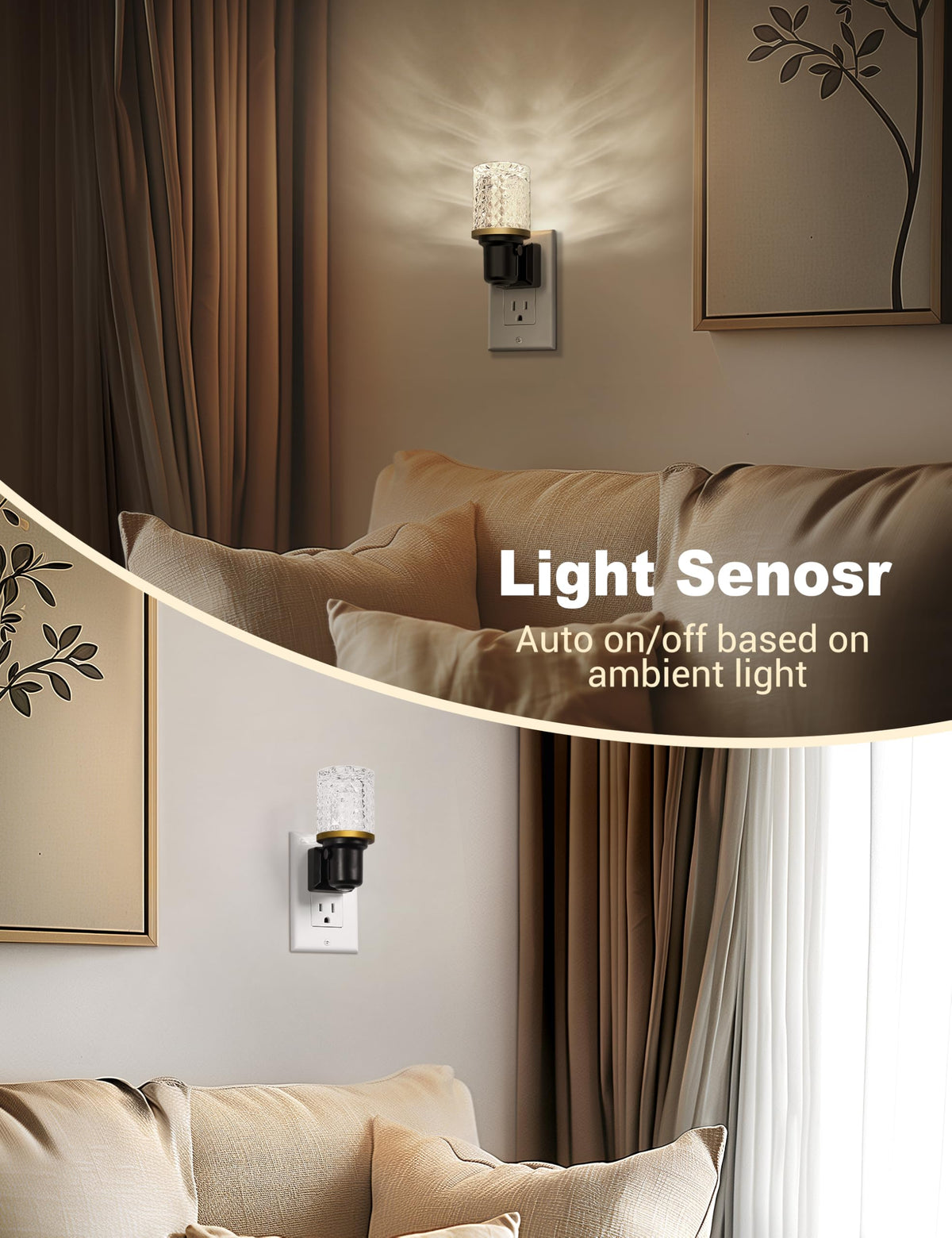 JandCase dimmable night light offers 0-100 lm brightness for customizable mood.