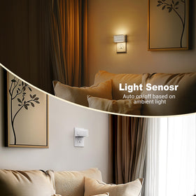 JandCase LED night light with dimmable brightness for tailored bedroom ambiance