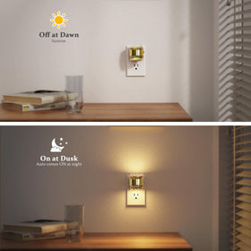 JandCase plug-in LED night light design shown mounted in outlet