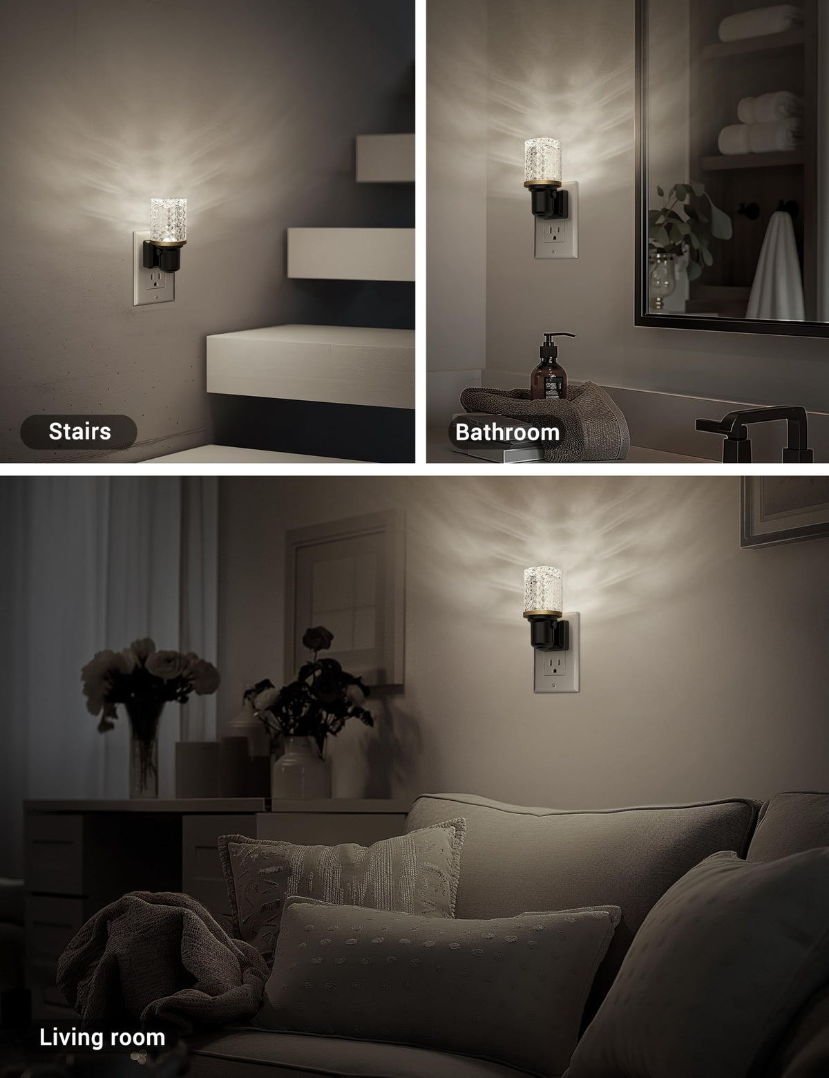 JandCase soft 5000K daylight glow creates a calm nighttime atmosphere.