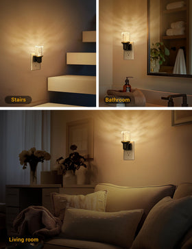 JandCase 3000K soft white glow creates a warm nighttime ambience.