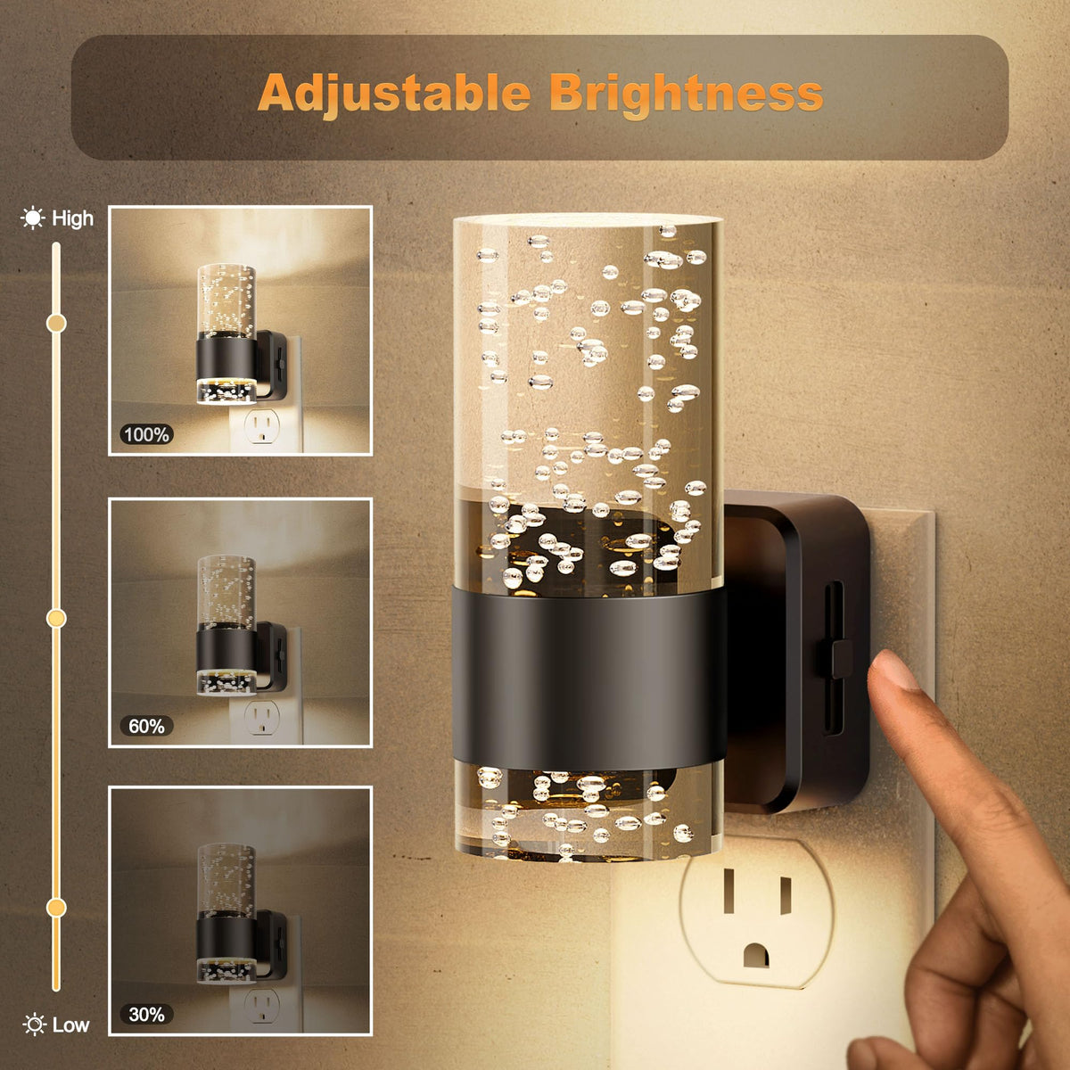 JandCase night light auto sensor enables hands-free room illumination.