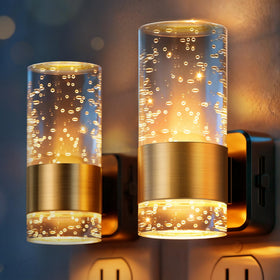 JandCase night light with bubble acrylic design delivers a soft ambient glow for bedrooms.