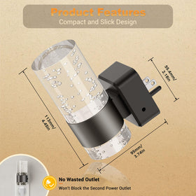 JandCase bubble acrylic diffuser spreads soft, even glow.