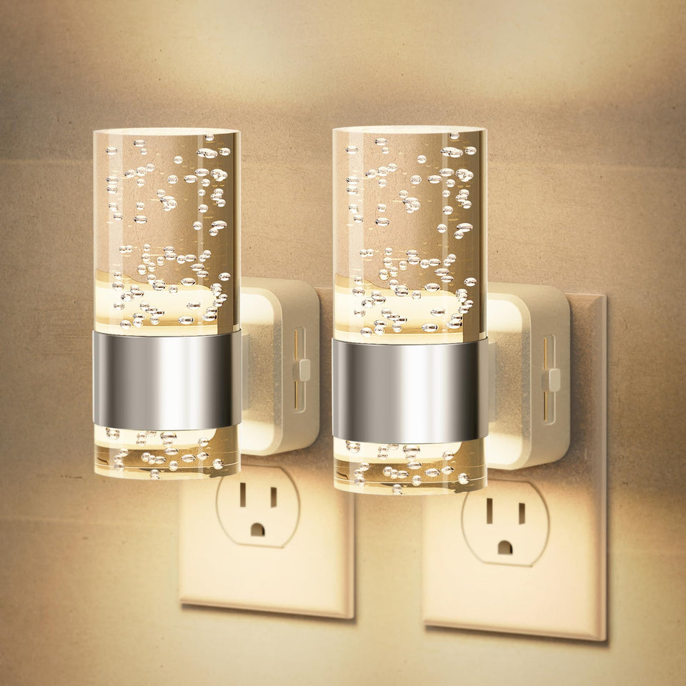 JandCase night light with bubble design offers a gentle glow for bedrooms and hallways.