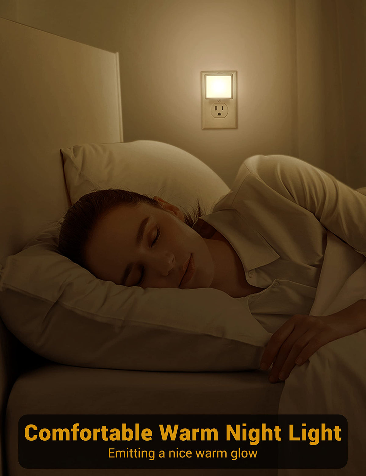 JandCase energy-saving 0.3W LED night light reduces power use